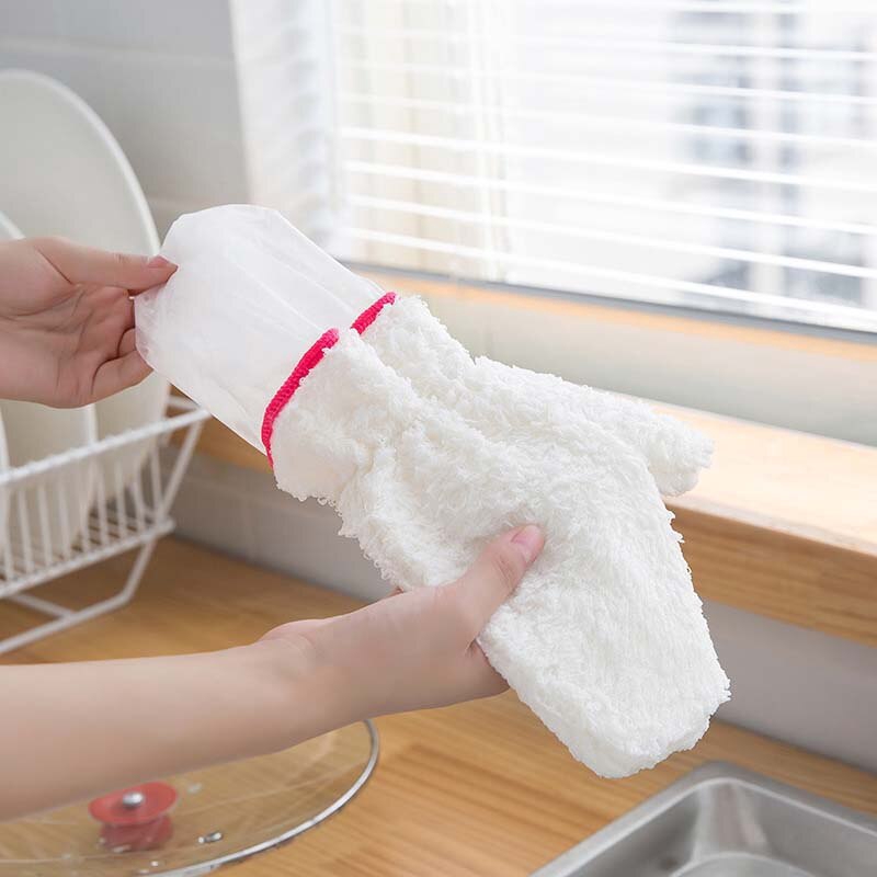 Găng tay rửa chén vải sợi siêu nhỏ mềm mại