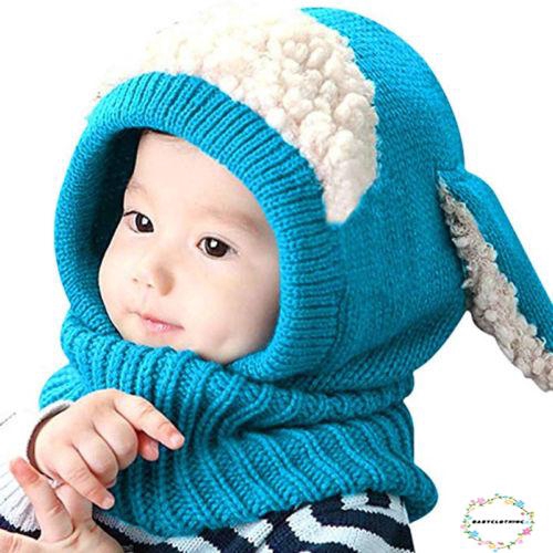 Mũ len beanie có tai thỏ cho bé trai và bé gái