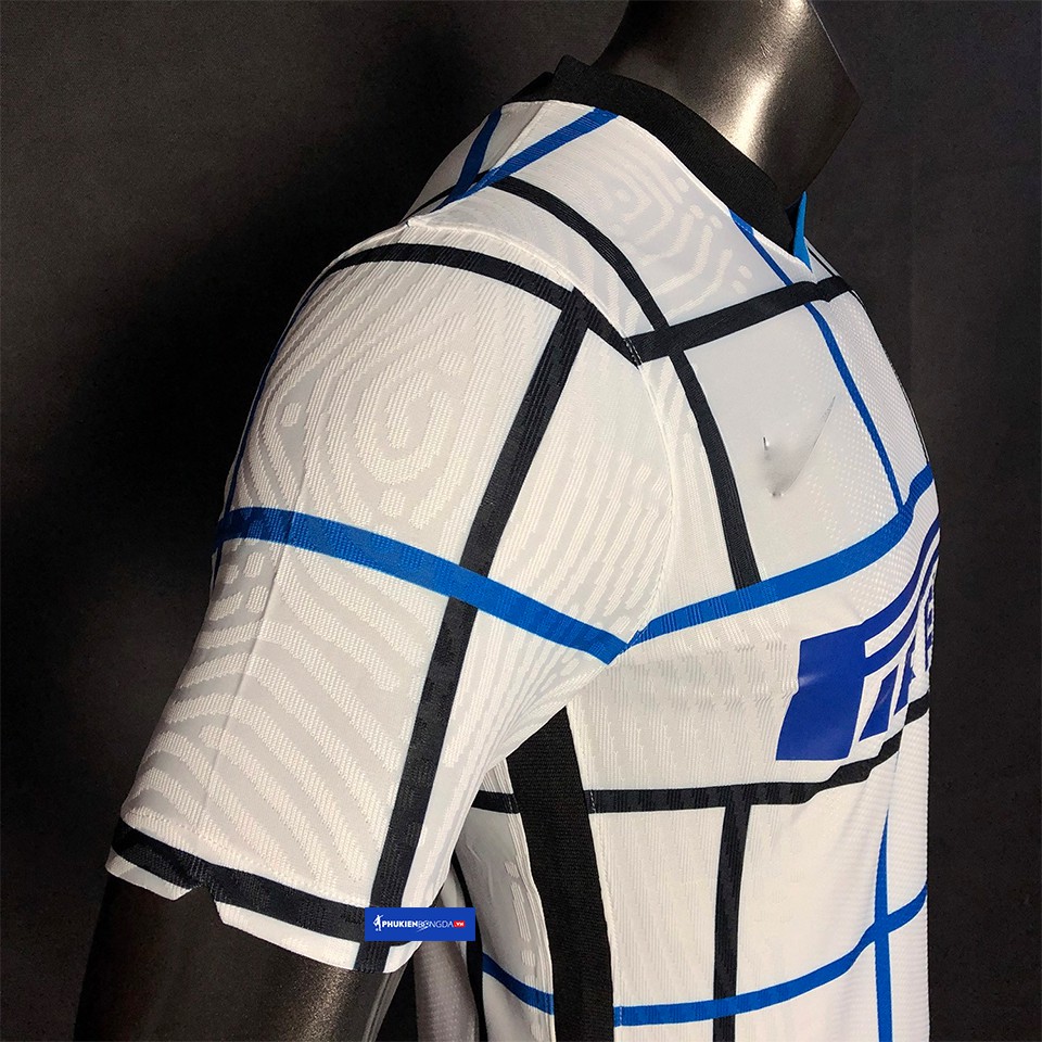 Áo Inter Milan sân khách 2020-2021 sọc caro, áo Inter sọc caro trắng xanh sân khách 2021 SF ❝Thái Lan❞