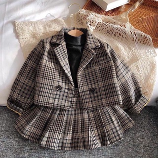 Hàng Siệu Xịn - Set váy vest cho bé trai bé gái
