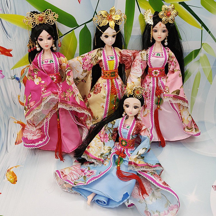 Bộ Đồ Chơi Búp Bê Barbie Trung Quốc Có 12 Khớp Nối