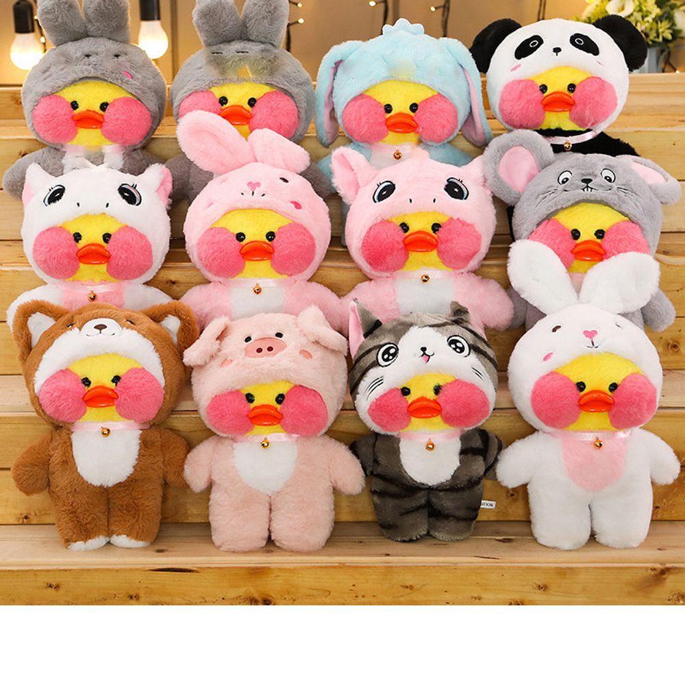 Thú Nhồi Bông Hình Vịt Vàng / Gấu Trúc / Thỏ / Chó Mềm Mại Dễ Thương 30cm