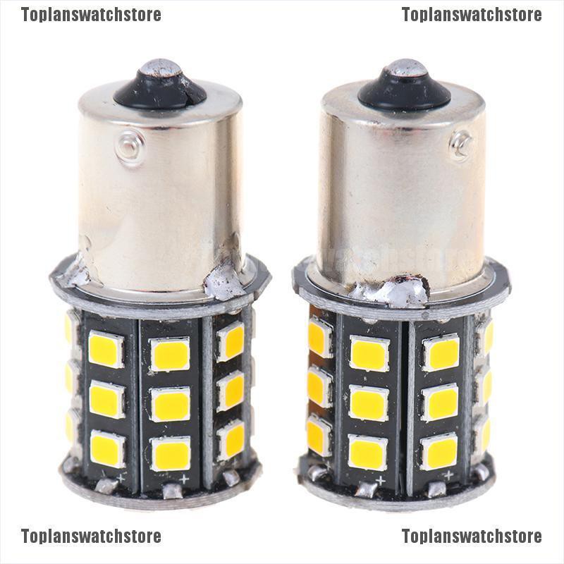 Set 2 Bóng Đèn Xi Nhan 1156 BA15S 2835 33-SMD Ánh Sáng Vàng Cho Xe Ô Tô