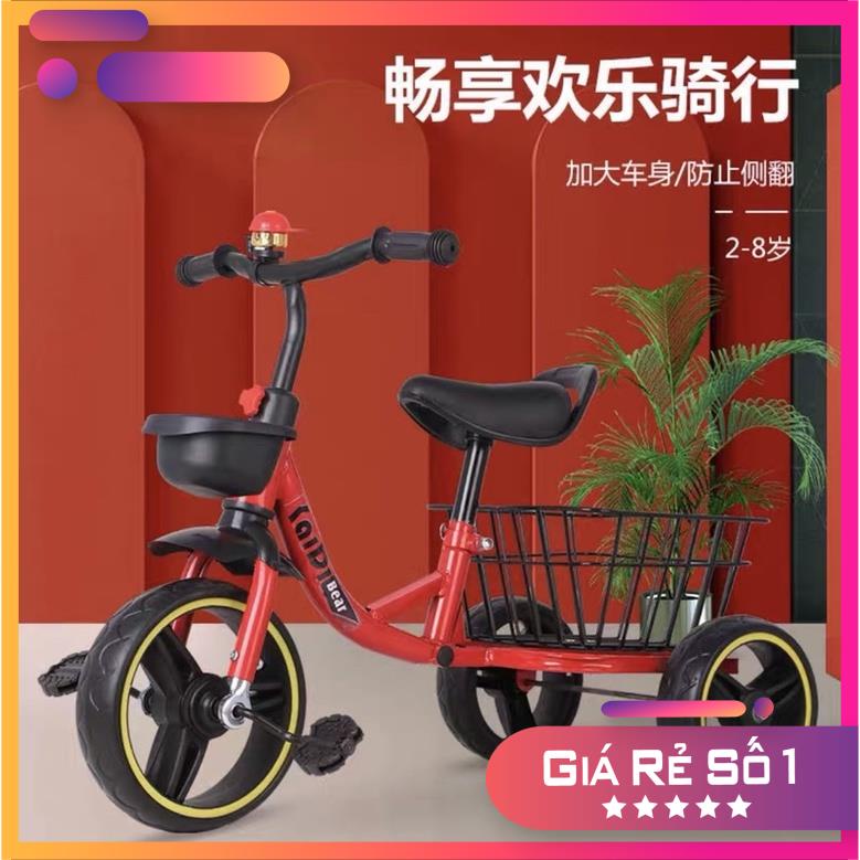 🍓XE Đạp 3 bánh có giỏ cho bé 🍄 Xe đồ chơi 3 bánh mẫu mới