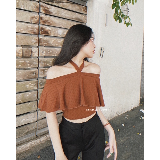 Áo trễ vai dây chéo Deros