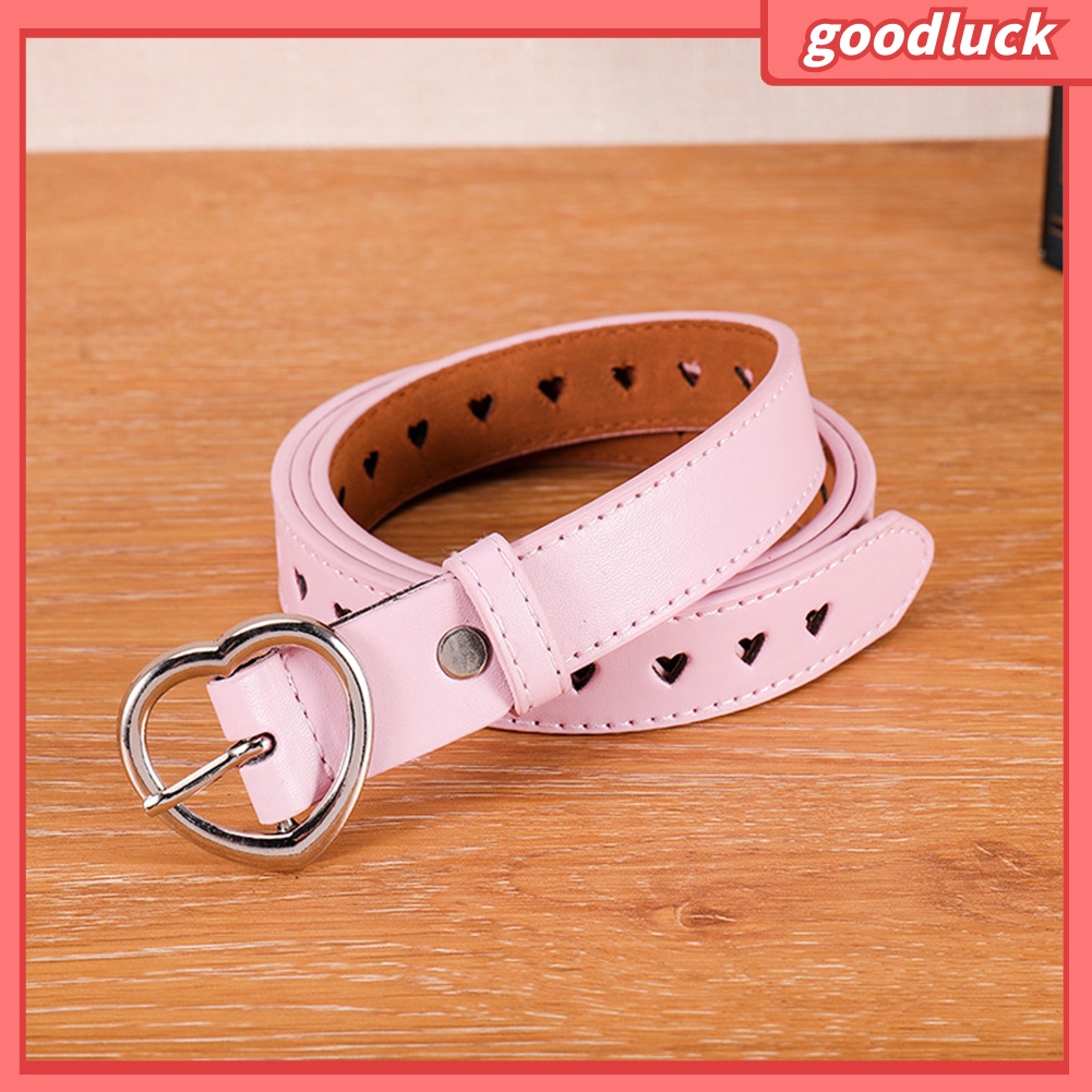 Dây nịt giả da kiểu dáng hình trái tim thời trang cho nữ