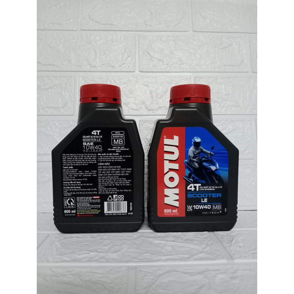 COMBO BẢO DƯỠNG XE TAY GA CAO CẤP NHỚT MOTUL SCOOTER LE 4T 10W40