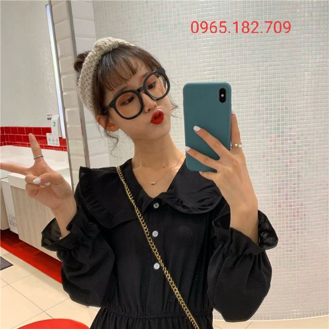 Váy đầm xoè dài tay eo chun Quảng Châu