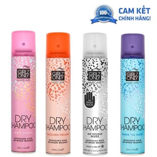 Dầu Gội Khô Girlz Only Dry Shampoo 200ml (Party Nights/ Dawn Til Dusk/ Dazzling Volume/ No Residue Nude)