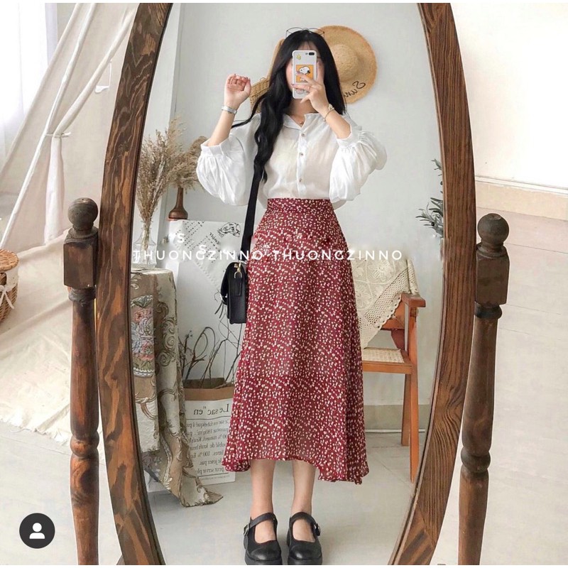 [Ảnh thật /Video] Chân váy hoa vintage chiffon hàng loại đẹp nhiều màu hàng Quảng Châu - Chân váy hoa nhí dáng dài | BigBuy360 - bigbuy360.vn