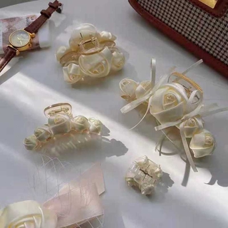  Kẹp tóc hình hoa hồng 3D phong cách lãng mạn