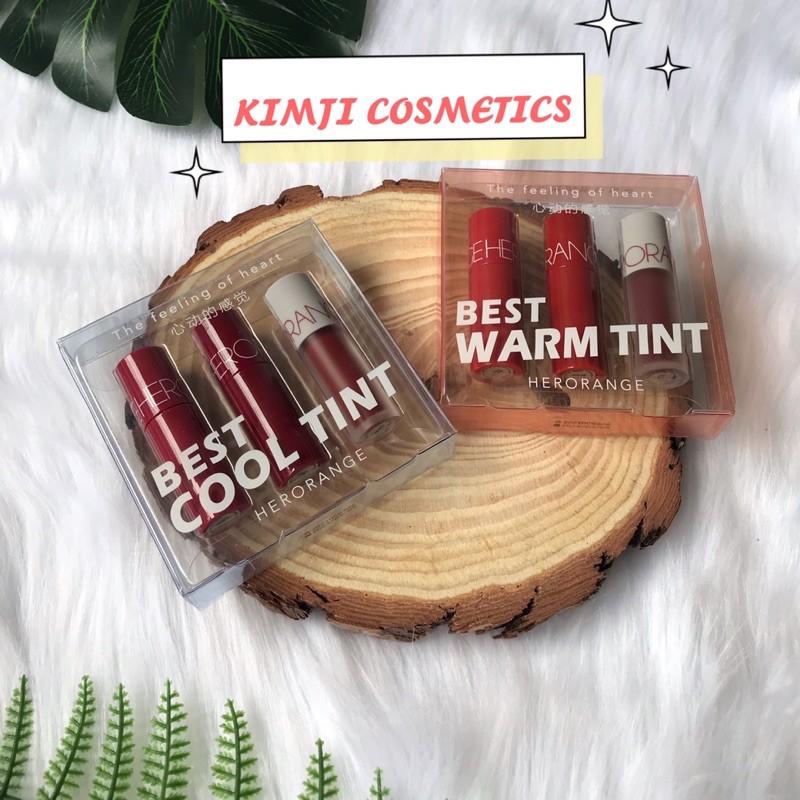 Set 3 Cây Son Kem Lì Best Cool Tint & Best Warm Tint Phiên Bản Mini Màu Siêu Đẹp Mịn Lì Lâu Trôi