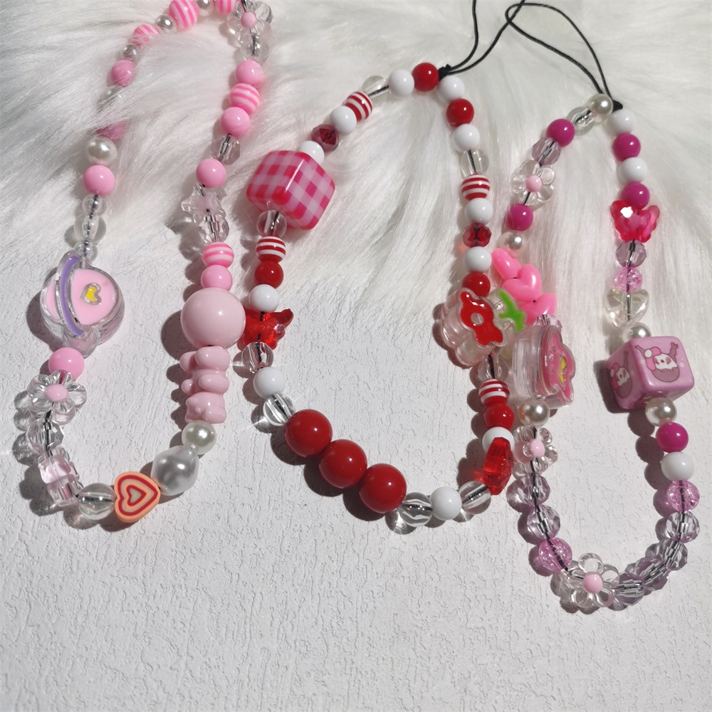 Ốp Điện Thoại Acrylic Hình Hoa Nhiều Màu Dễ Thương Chống Thất Lạc Kèm Dây Đeo Chuỗi Hạt Cho L100 L101 L102