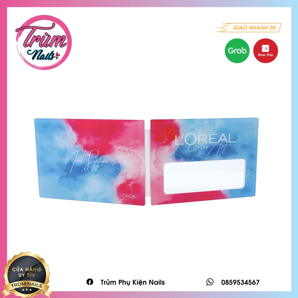 Sổ mica gắn móng mẫu làm bảng màu nail 40 màu ô