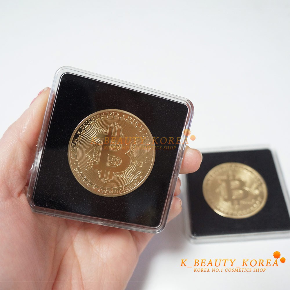 BITCOIN 24K Gold Plated Coin Đồng Tiền Bitcoin Mạ Vàng 24k