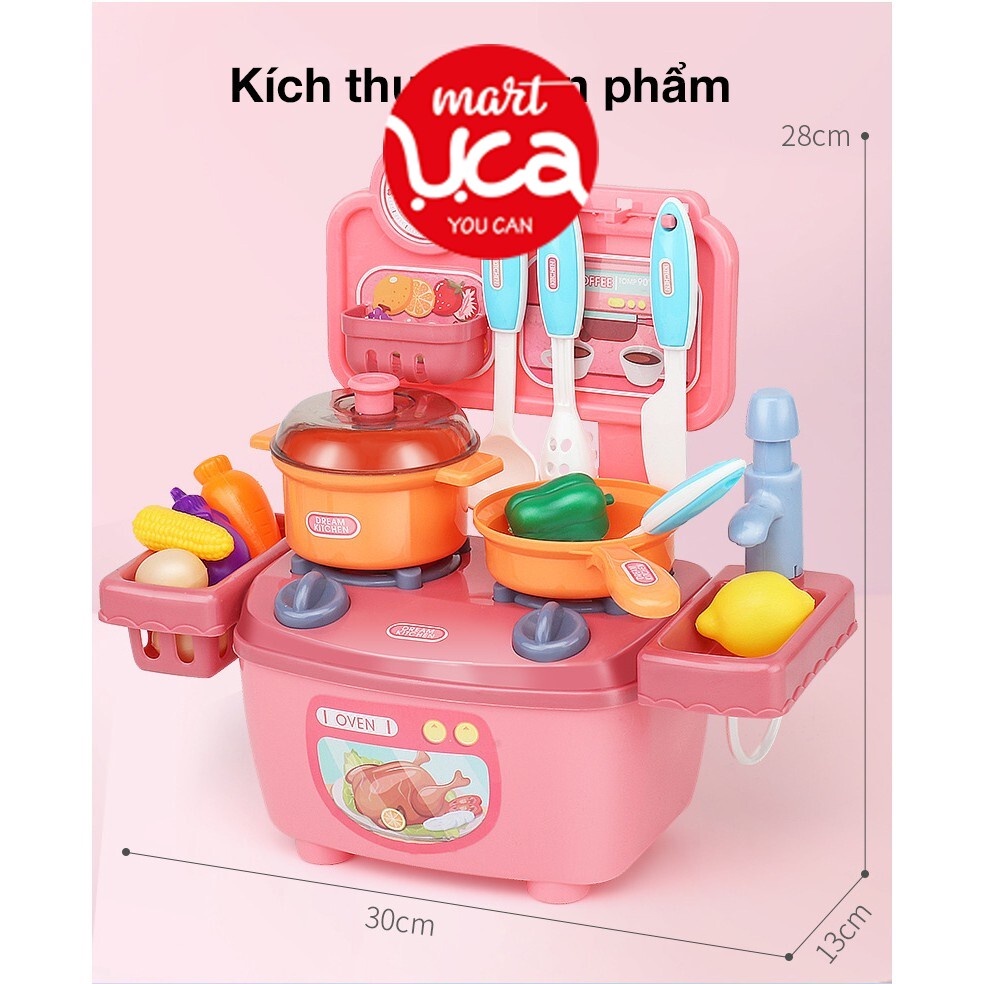 Bộ đồ chơi nấu ăn nhà bếp cho bé gái nhiều chi tiết, nhựa nguyên sinh an toàn Nội địa Trung UcaMart