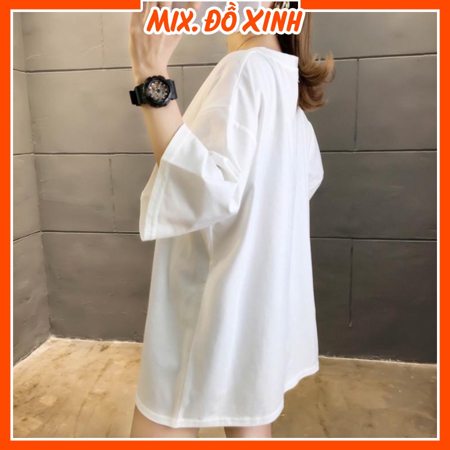 Áo thun form rộng tay lỡ Thu Hà áo phông unisex chất thun cotton in hình Công Chúa Tuyết