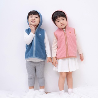 Áo Gile có mũ chần bông BU Baby