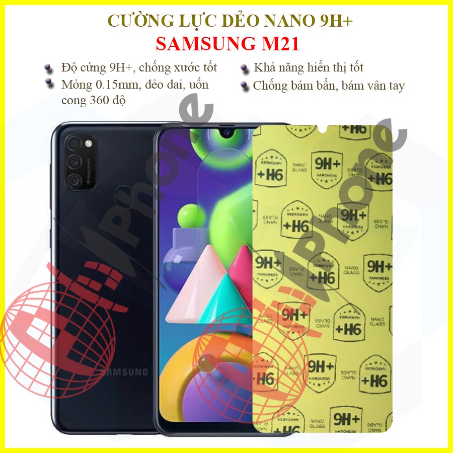 Dán cường lực dẻo nano trong hoặc nhám cho Samsung M21