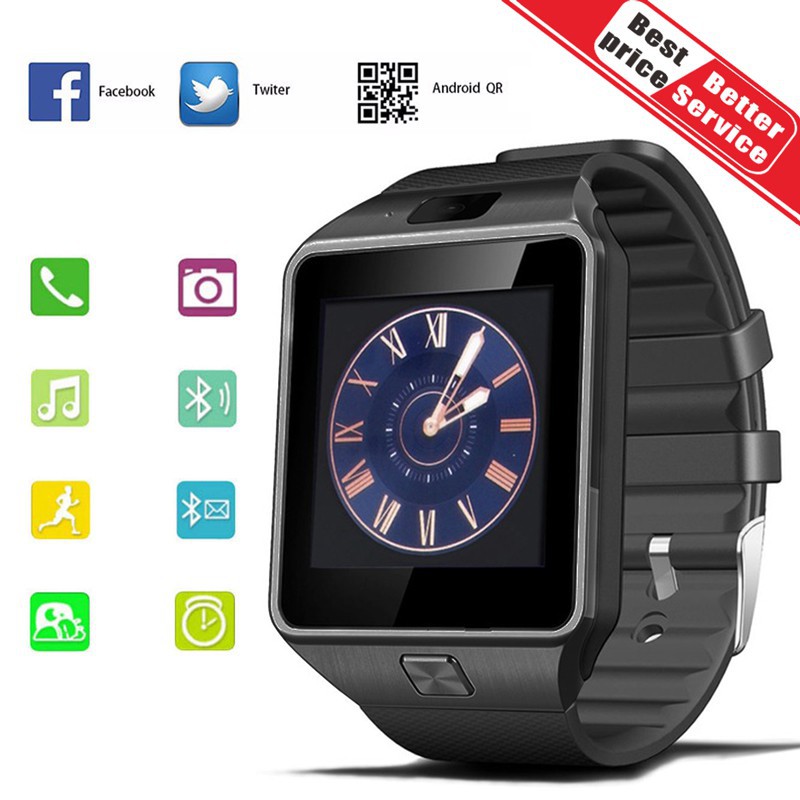 Đồng hộ deo thay thông minh DZ09 có hỗ trợ bluetooth thẻ sim và thẻ nhớ TF