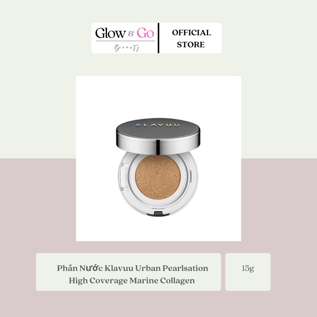 Phấn Nước Chống Nắng SPF50+ Klavuu Urban Pearlsation High Coverage Tension Cushion 15g - Hàn Quốc