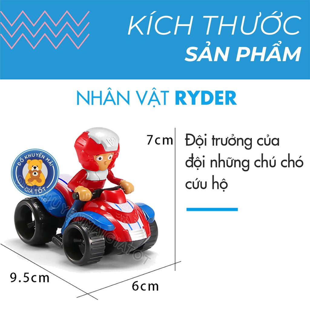 Xe đồ chơi 🥰GIÁ SỐC 🥰 mô hình nhân vật đội chó cứu hộ bằng nhựa không dùng pin cho bé