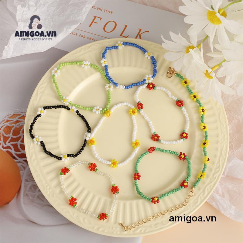 ✨✨Vòng tay hạt cườm hoa cúc hanmade, cherry, cầu vồng, ulzzang pastel vintage