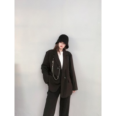 Ảnh thật 4 hình cuối-2W257.Áo blazer Unisex nam nữ phong cách Harajuku