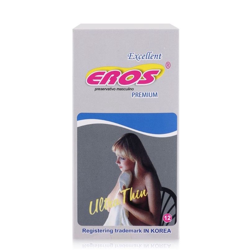Bao Cao Su Siêu Mỏng Eros Ultra Thin - hộp 12 cái