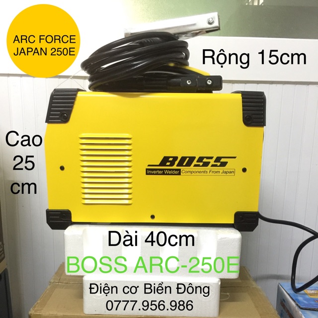🍓 FREESHIP 🍓 Tặng bó 20 que hàn Máy Hàn điện tử BOSS FORCE ARC-250E chuyên kéo 4 ly chất lượng cao