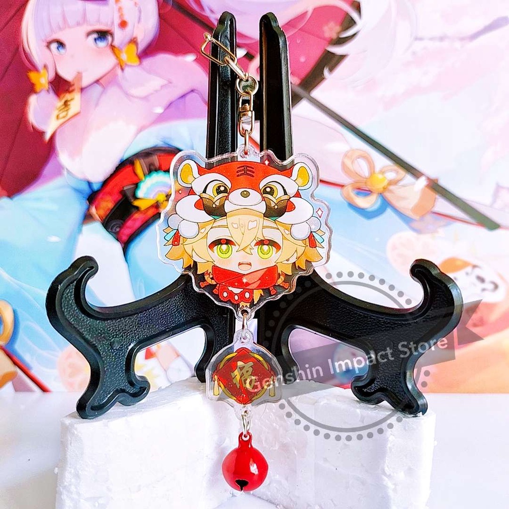 THOMA Móc khóa nhân vật game Genshin Impact PHIÊN BẢN TẾT (in giữa acrylic)