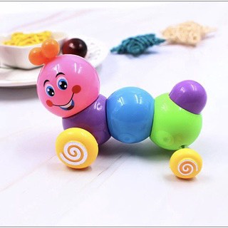 Đồ Chơi Con Dây Cót Hình Chú Sâu Uốn Dẻo Cho Bé,Nhiều Màu Sắc