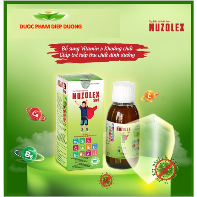 Siro bổ sung Vitamin, khoáng chất tăng sức đề kháng cho trẻ em NUZOLEX
