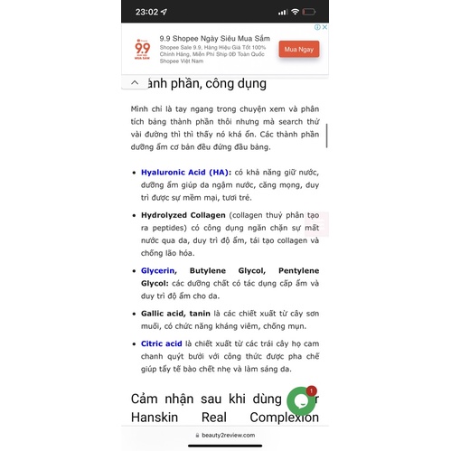 Nước hoa hồng cấp ẩm sáng da Hanskin Real Complexion Hyaluron Essence Toner