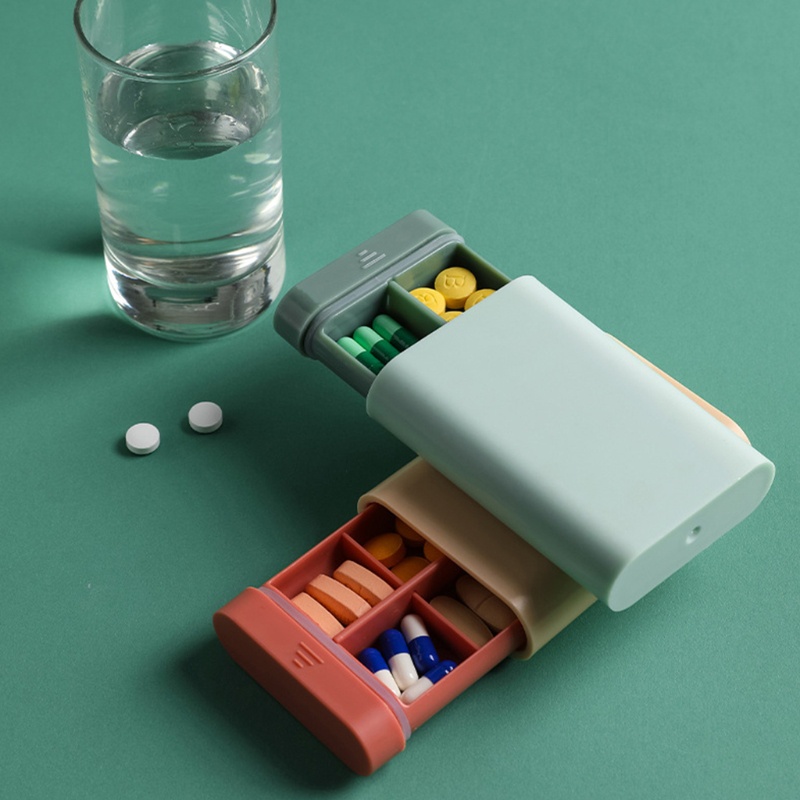 Hộp Đựng Thuốc Mini 6 Ngăn Chống Ẩm Tiện Dụng Mang Theo Du Lịch