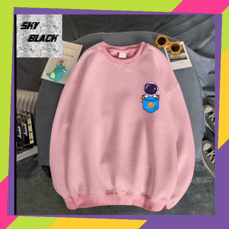 ÁO SWEATER UNISEX NHIỀU MÀU- NAM NỮ- IN PHI HÀNH GIA TÚI CỰC ĐẸP SIZE 35-70KG