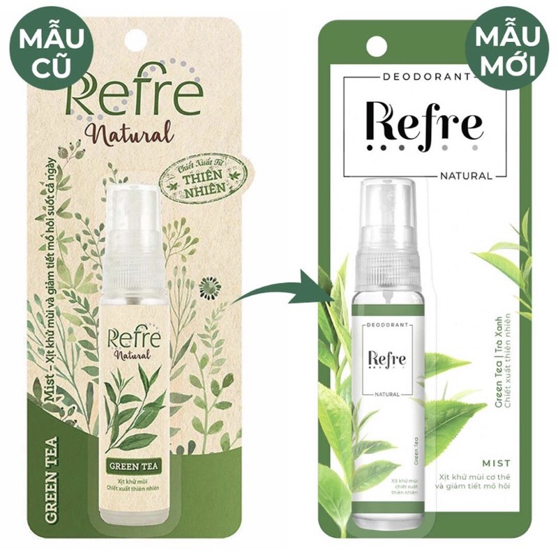 Lăn - Xịt Khử Mùi Refre Whitening Natural 30ml