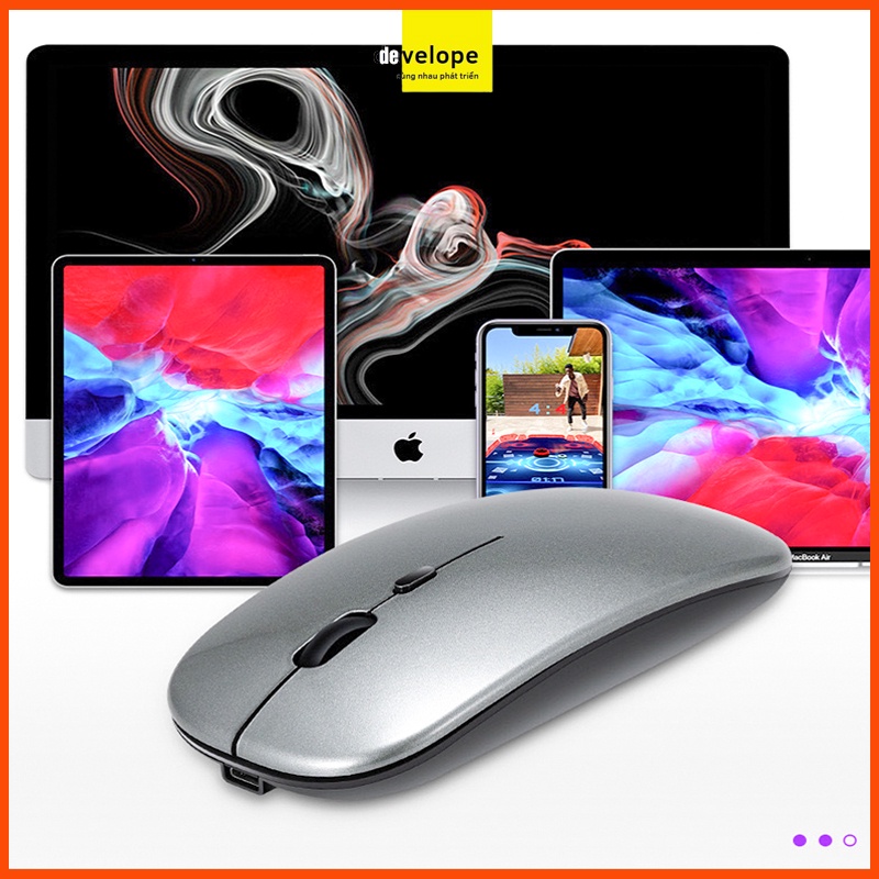 Chuột không dây cute  sạc điện DEVELOPE Inphic M1P dòng silent pin sạc 1 lần dùng 4 tuần cho máy tính laptop pc
