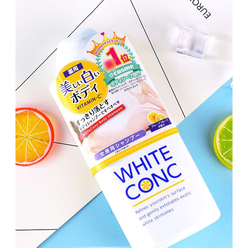 SỮA TẮM TRẮNG WHITE CONC 360ML CHÍNH HÃNGcó tác dụng trắng da, làm tan hắc tố da nhanh, làm cho da trắng hồng