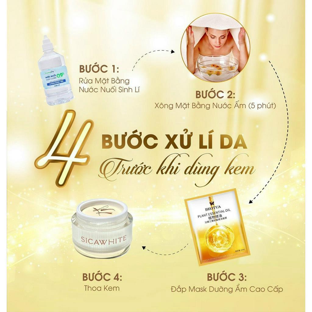Face silk, kem face Lụa sica white dưỡng da cao cấp dành cho da dầu MINI