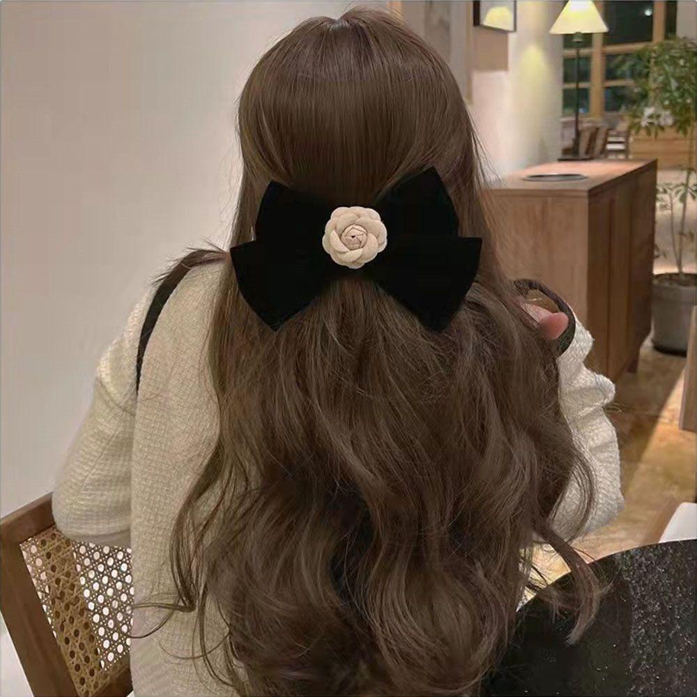 Kẹp Tóc Hình Nơ Phong Cách Retro Dành Cho Nữ