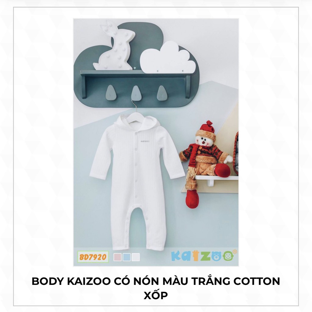 Body Kaizoo Có Nón Màu Xanh Cotton Xốp