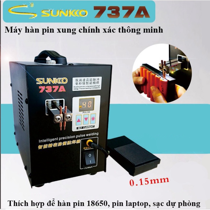 Máy Hàn Cell Pin 18650 Sunkko 737A Chính Hãng