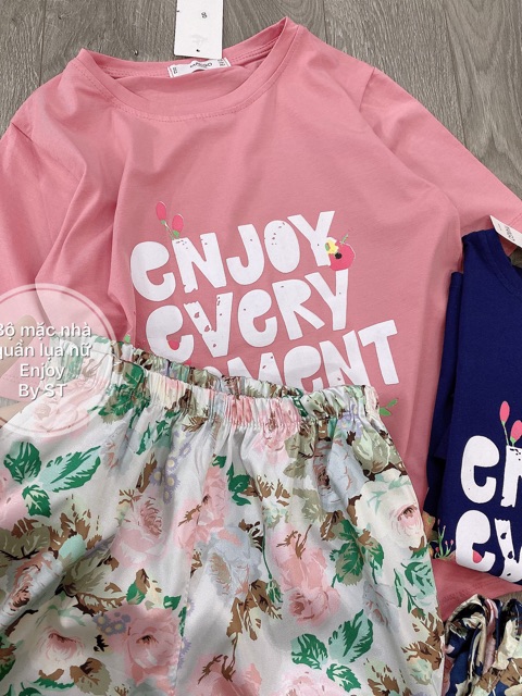 Bộ mặc nhà quần lụa ngố nữ enjoy | BigBuy360 - bigbuy360.vn