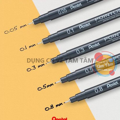 [ TÂM TÂM ]-Bút line Pentel, Bút đi nét Pentel, Pentel PointLiner sản xuất tại Nhật-