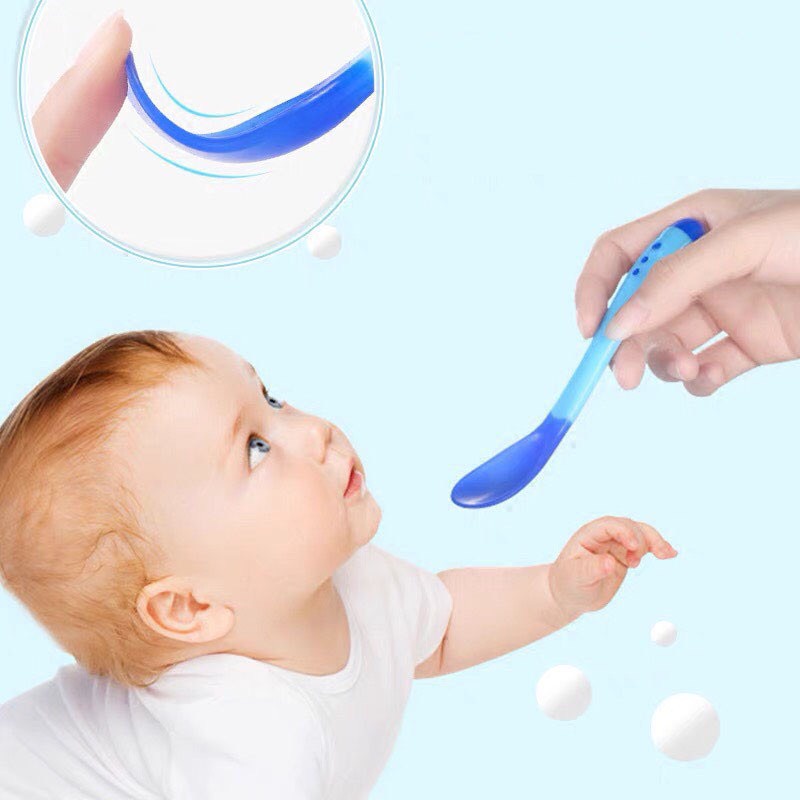 THÌA BÁO NÓNG -THÌA ĂN DẶM CHO BÉ THÔNG MINH CẢM ỨNG NHIỆT AN TOÀN CHO BÉ