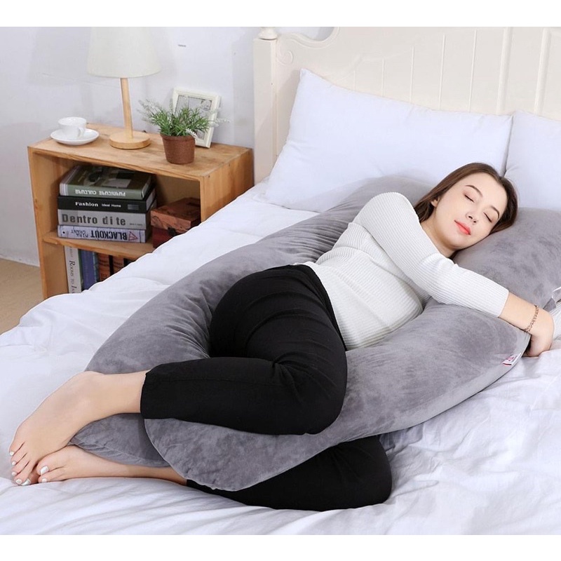 gôi chữ u bà bầu vải nhung mịn ( ảnh thật )