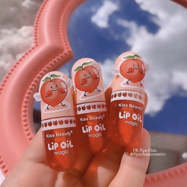 Son bóng môi Lip oil mùi đào cute | Thế Giới Skin Care