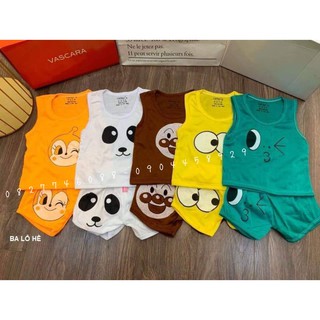 Combo 5 bộ (nguyên set) ba lỗ bé trai, bé gái. Size 3-14kg