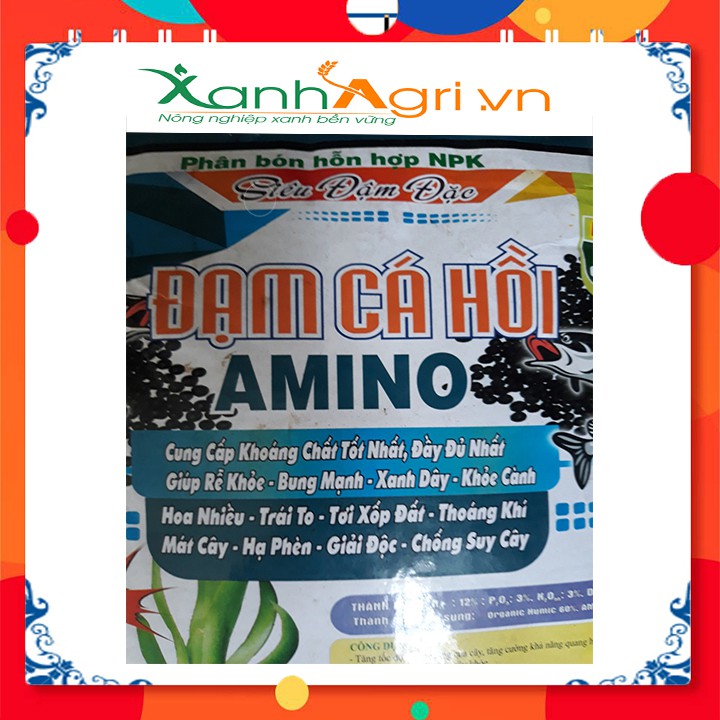 Phân bón Đạm cá hồi Amino humic, vi lượng túi 10kg hình đầu tiên